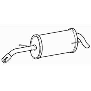 Rear exhaust silencer back - back, box