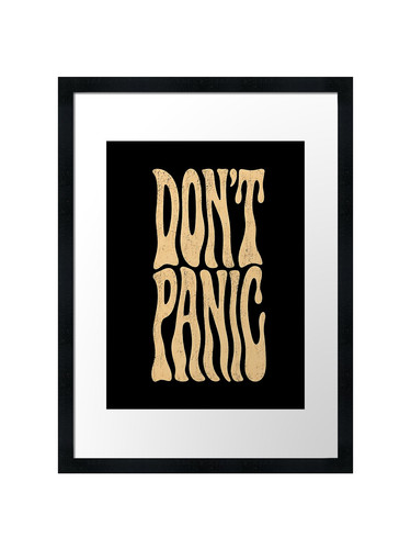Don panic retro - panic, typography