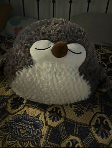 Grey penguin plush - grey,