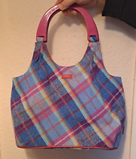 NEW - NESS (SCOTLAND) -  BEAUTIFUL BLUE & PINK TARTAN HANDBAG