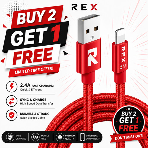 Heavy duty braided long usb - heavy,