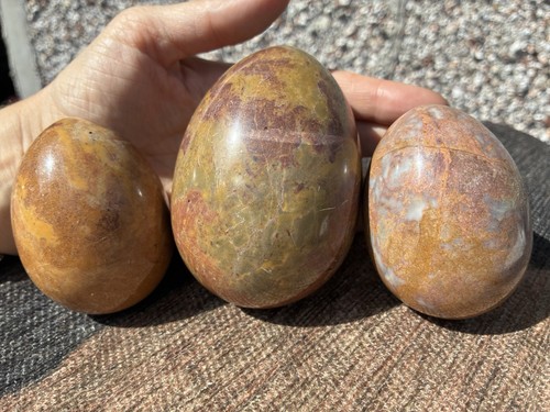 Set stone eggs decorative - of,