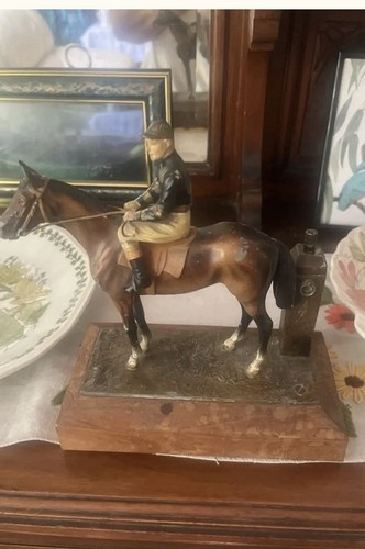Cold painted bronze horse - bronze, &
