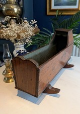 Beautiful Primitive Style Antique Wooden Dolls Crib Cradle