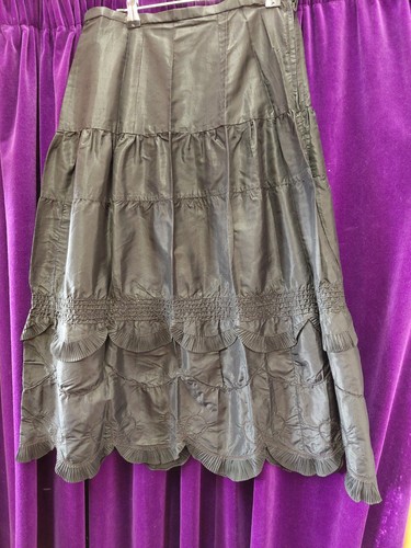 Victorian black taffetta