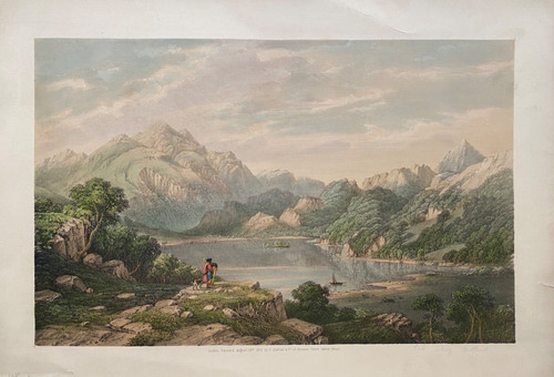 1851 antique print loch - antique,