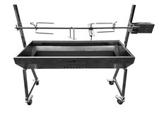 Charcoal Rotisserie Grill with Wheels, Large Hog Roast Machine, Motorised Spit