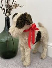 Large Antique Vintage Mohair Fox Terrier Dog Soft Toy Teddy Bear Pal C.1930s