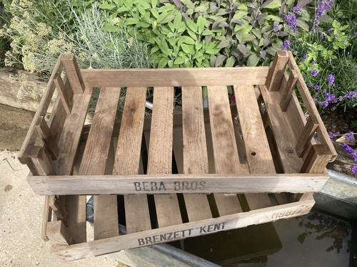 Vintage rustic wood farm tray - vintage,
