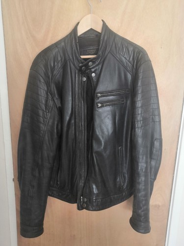 Bampton leather biker jacket - leather,