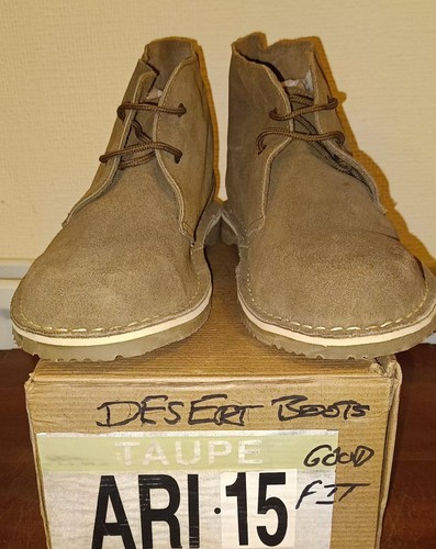 Mens taupe tan suede desert - taupe,