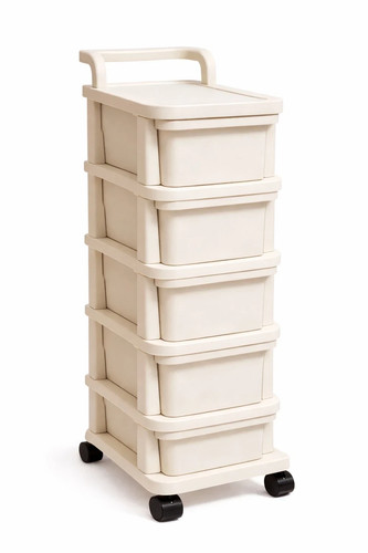 Tier plastic storage trolley - plastic,