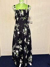 Beautiful Black Floral Long