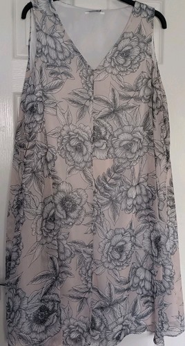 Ladies pink floral split front - ladies,