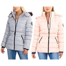BRAVE SOUL LADIES WOMENS WINTER WARM JACKET QUILTED THICK COAT TOP HOODED PARKA