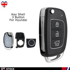 Replacement Remote Flip Key Fob Case For Hyundai I10 I20 I40 IX35 Santa 3 Button