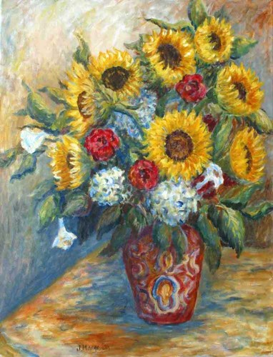 Sunflower accent decor - sunflower, tile