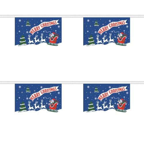 Flagtex merry christmas blue - christmas,