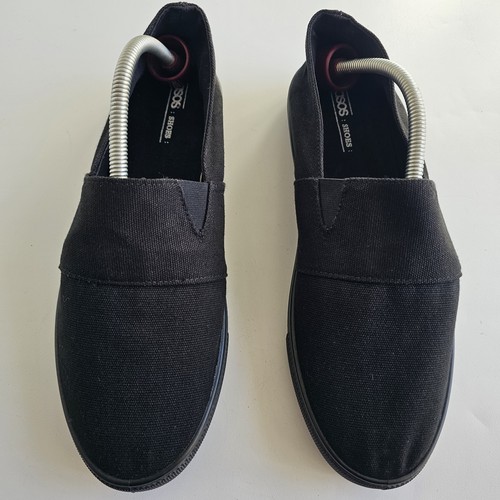 Asos men black canvas - black, slip