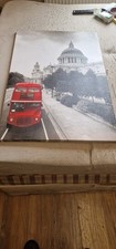 London Bus Print With Glitter Line Work(see Photo)