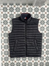 Tommy Hilfiger Mens Down Puffer Gilet Packable Vest - Medium - Black