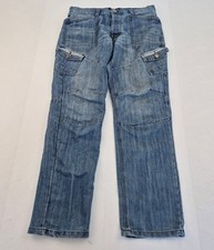 AIRWALK Jeans W32 L32 Blue Men's Cotton Blend Casual Denim Cargo