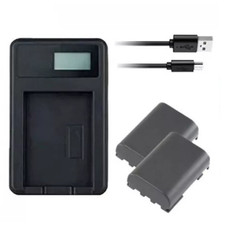 Charger & Batteries Canon EOS Rebel XTi Kiss X 400D 350D Legria HF R16 HF R18