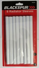8 White Radiator Pipe Covers 19.5cm Sleeves Shrouds Snap Around Pipes Cover