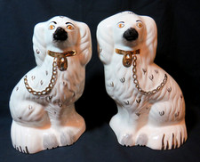 Pair of Beswick Fireside Wally Spaniels Dogs. 9" / 23cm tall. Model No 1378