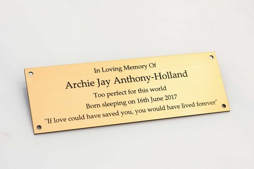 Custom plaque gold for - custom, in