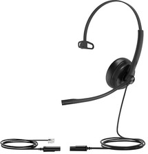 Yealink Headset YHS34 Mono Headphones with Boom Mic & RJ Connection Cable
