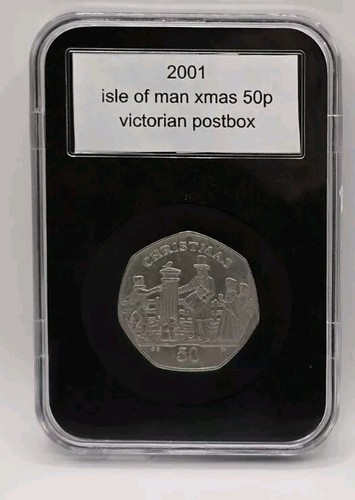 2001 isle man christmas 50p - christmas,