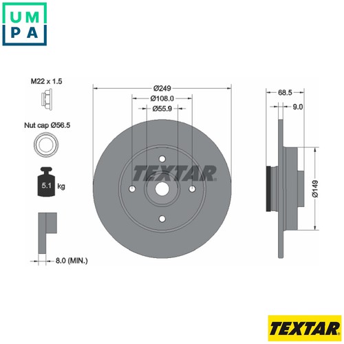 Brake disc 92133303 - disc, for