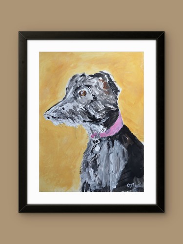 Bedlington terrier art - terrier,