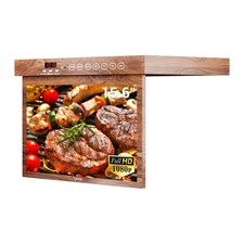 15.6'' Smart Under Cabinet TV Kitchen TV ±180°Rotation 90°Folding Wood