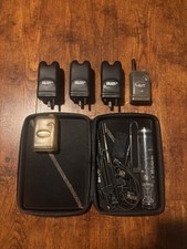 Delkim TXI Plus bite alarms x 3 (red white blue) + RX Pro Receiver + all extras