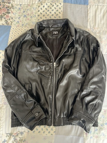 Zara stylish black faux - zara,