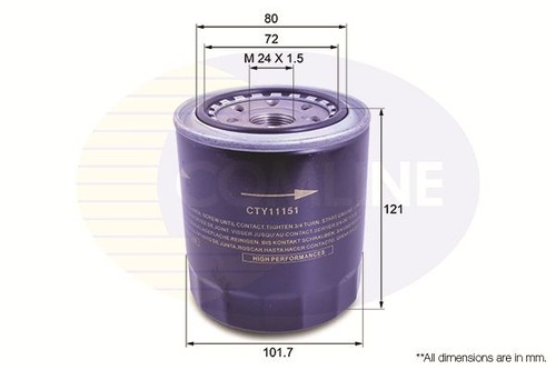 Comline engine oil filter fits - oil,