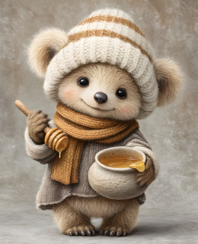 8x10 teddy bear knitted hat - teddy,