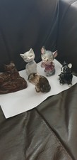 5 X VINTAGE CAT ORNAMENTS