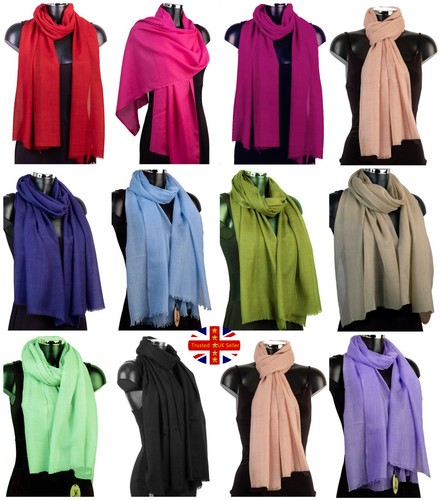 Plain single colour scarf - single,