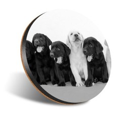 Round 12cm coaster bw - round,