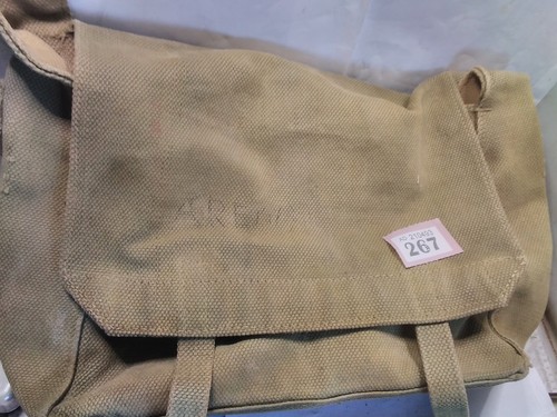 Army canvas bag vintage - canvas,