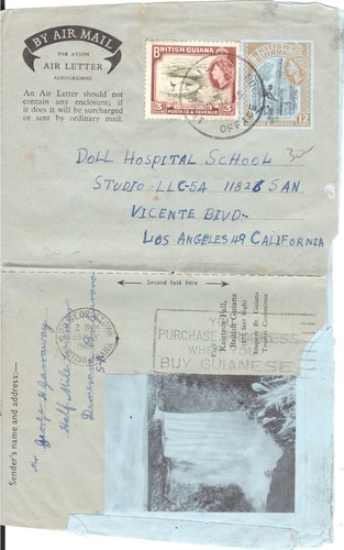 British guiana air letter - guiana, to