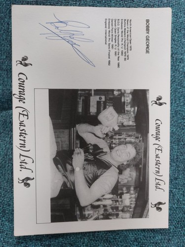 Signed photo card bobby - photo, of