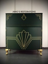 Art deco green - art,