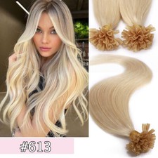 Russian Pre Bonded U-Tip Nail Keratin Human Hair Extensions 1g/s Remy Hair THICK