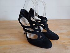 L.K. Bennett Black Suede High Heel Shoes, Size UK 4.5 (EU 37.5), Zip-Back - VGC