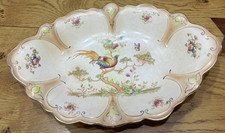 Antique Crown Ducal Handpainted Dish Bird Of Paradise Circa 1916