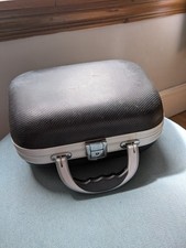 Vintage Hard Shell Black/Silver Vanity Case